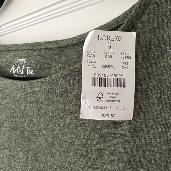 JCrew Factory Artist Tee**NWT**XXL - Picture 3 of 3